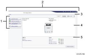 Il·lustració de la pantalla del navegador web (il·lustració de referència enumerada)