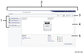 Nummereret illustration af webbrowser-skærm