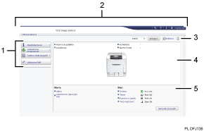 Ilustracja ekranu przeglądarki internetowej — ilustracja z numerowanymi odnośnikami