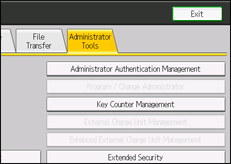 Operation panel screen illustration