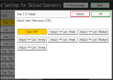 Operation panel screen illustration