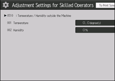 Operation panel screen illustration