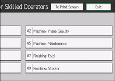 Operation panel screen illustration