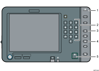 Control panel numbered callout illustration