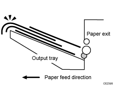 Illustration of one sheet pushing out another