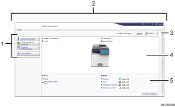 Ilustração com números da tela do navegador da Web