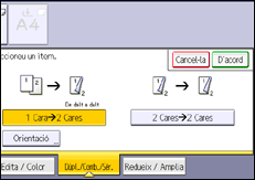 Il·lustració de pantalla del panell d'operacions