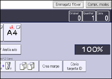 Il·lustració de pantalla del panell d'operacions