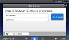 Il·lustració de pantalla del panell d'operacions