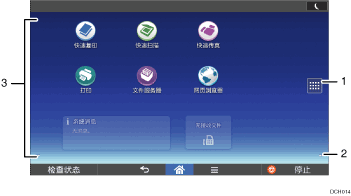 已编号的操作面板屏幕插图