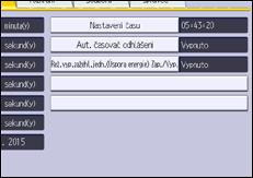 Ilustrace displeje ovládacího panelu