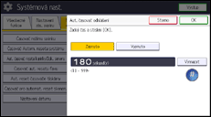 Ilustrace displeje ovládacího panelu