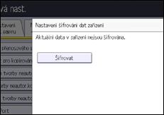 Ilustrace displeje ovládacího panelu