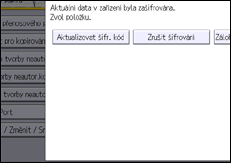 Ilustrace displeje ovládacího panelu