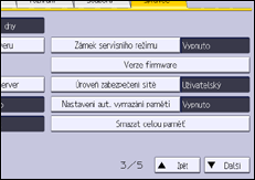 Ilustrace displeje ovládacího panelu