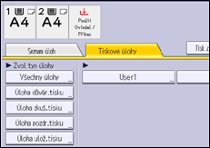 Ilustrace displeje ovládacího panelu