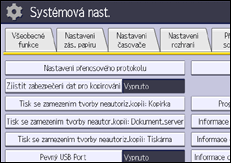 Ilustrace displeje ovládacího panelu