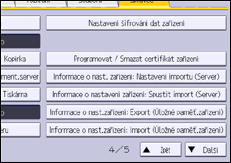 Ilustrace displeje ovládacího panelu