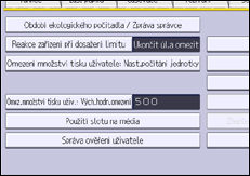 Ilustrace displeje ovládacího panelu
