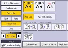 Ilustrace displeje ovládacího panelu