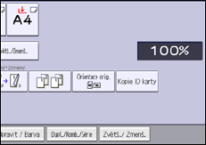 Ilustrace displeje ovládacího panelu