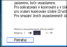 Ilustrace displeje ovládacího panelu