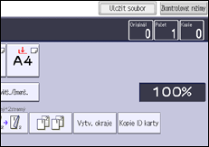 Ilustrace displeje ovládacího panelu
