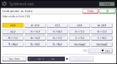 Ilustrace displeje ovládacího panelu