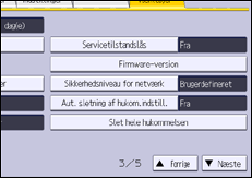 Illustration af displayet på betjeningspanelet