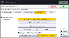Illustration af displayet på betjeningspanelet