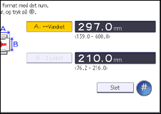 Illustration af displayet på betjeningspanelet