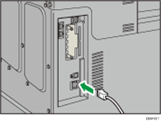 Abbildung des Anschlusses des Ethernet-Kabels