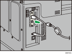 Abbildung des Anschlusses des Ethernet-Kabels