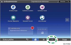 Abbildung Bedienfeld-Display