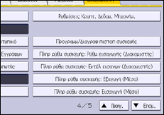 Εικόνα οθόνης πίνακα χειρισμού