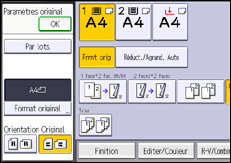 Illustration de l'écran du panneau de commande