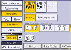 Illustration de l'écran du panneau de commande
