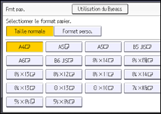 Illustration de l'écran du panneau de commande