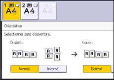 Illustration de l'écran du panneau de commande