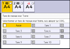 Illustration de l'écran du panneau de commande