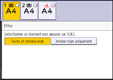 Illustration de l'écran du panneau de commande