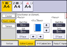 Illustration de l'écran du panneau de commande