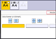 Illustration de l'écran du panneau de commande