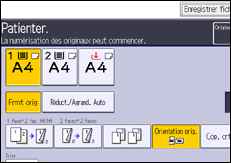 Illustration de l'écran du panneau de commande