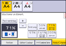 Illustration de l'écran du panneau de commande
