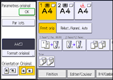 Illustration de l'écran du panneau de commande