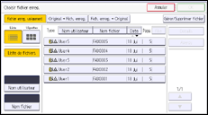 Illustration de l'écran du panneau de commande
