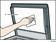 Illustration du cache de la vitre d'exposition numérotée