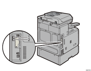 Illustration du raccordement d'une ligne téléphonique avec numérotation