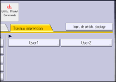 Illustration de l'écran du panneau de commande